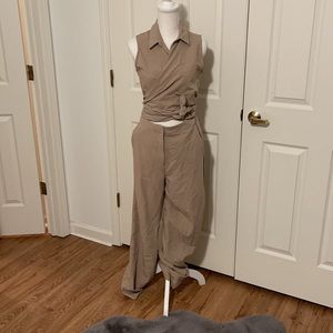 Classy wrap  sleeveless jumpsuit